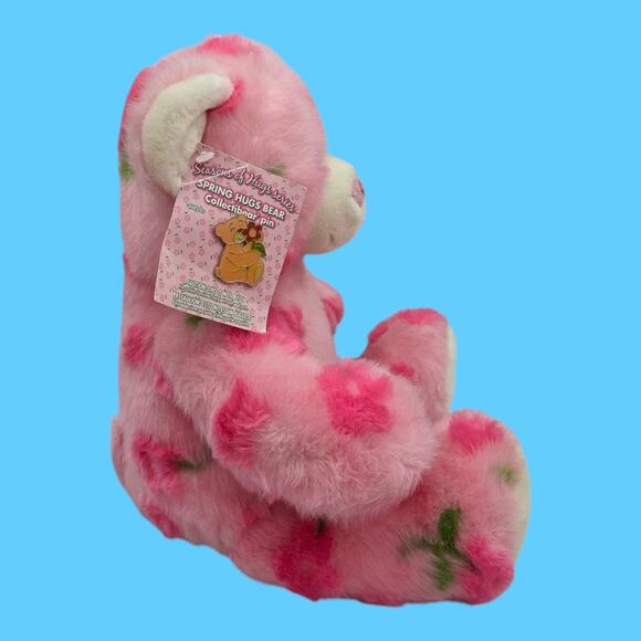 Seasons of Hugs 15" Stuffed Spring Teddy Build-A-Bear Plush with Collectible Pin - Picture 2 of 14